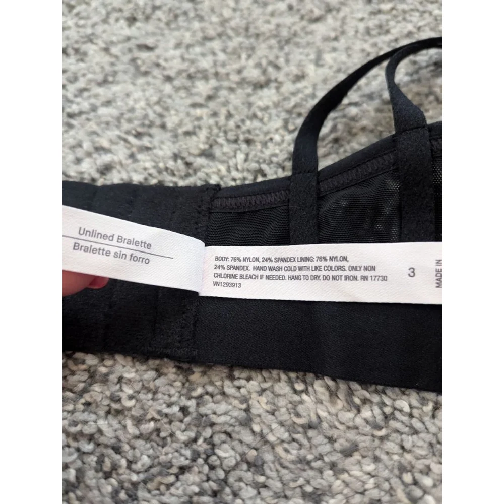 NWT Auden Black Mesh Bralette 3